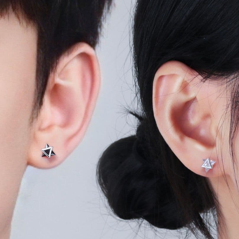 ペア アクセサリー ピアス 三角形