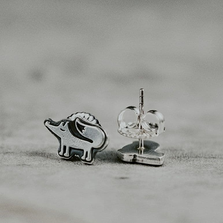 ペア アクセサリー ピアス 小鳥と狐