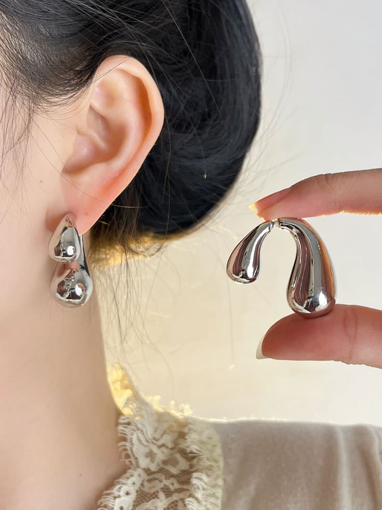 金属アレルギー対応 雫型 ピアス ペア アクセサリー