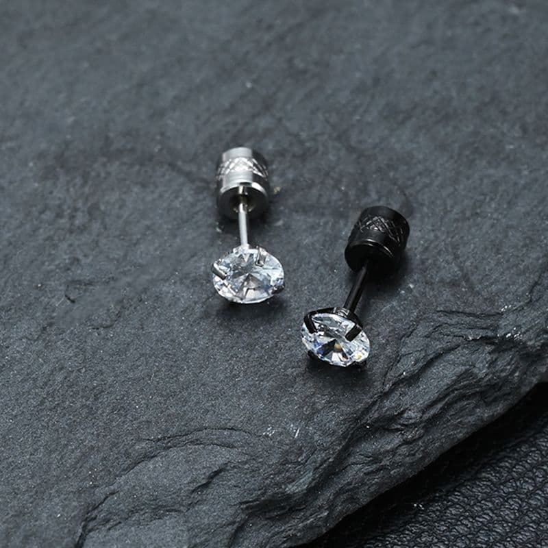 ペア アクセサリー 煌めき一粒石 スタッドピアス