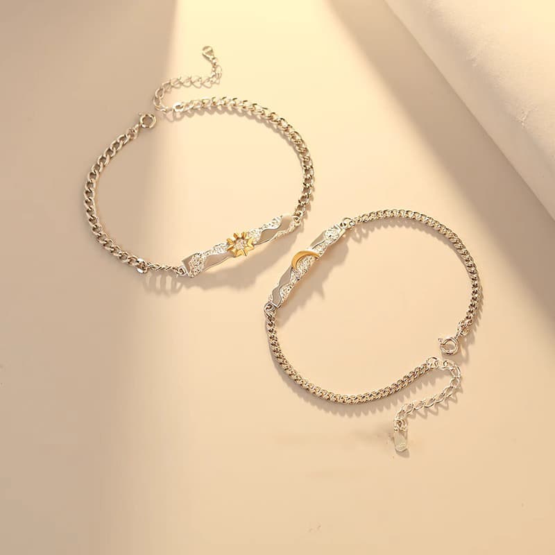 ペア アクセサリー銀色きらめきバングルペアブレスレット